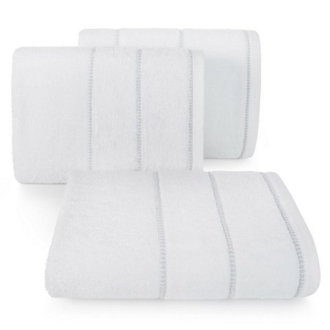 Ręcznik Mari 70x140 biały z welurową bordiurą 500g/m2 Eurofirany Ręcznik Mari 70x140 biały z welurową bordiurą 500g/m2 Eurofirany
