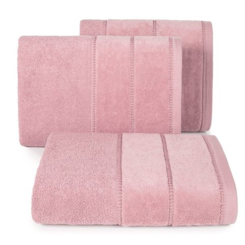 Ręcznik Mari 70x140 liliowy ciemny z welurową bordiurą 500g/m2 Eurofirany Ręcznik Mari 70x140 liliowy ciemny z welurową bordiurą 500g/m2 Eurofirany