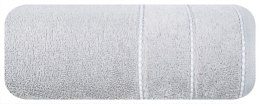 Ręcznik Mari 70x140 srebrny z welurową bordiurą 500g/m2 Eurofirany