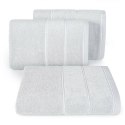 Ręcznik Mari 70x140 srebrny z welurową bordiurą 500g/m2 Eurofirany Ręcznik Mari 70x140 srebrny z welurową bordiurą 500g/m2 Eurofirany