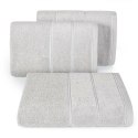 Ręcznik Mari 70x140 stalowy z welurową bordiurą 500g/m2 Eurofirany Ręcznik Mari 70x140 stalowy z welurową bordiurą 500g/m2 Eurofirany