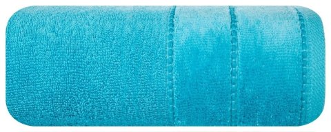 Ręcznik Mari 70x140 turkusowy jasny z welurową bordiurą 500g/m2 Eurofirany Ręcznik Mari 70x140 turkusowy jasny z welurową bordiurą 500g/m2 Eurofirany