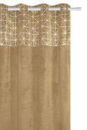 Zasłona 140x250 Glossy musztardowa srebrna welurowa gotowa na przelotkach Zasłona 140x250 Glossy musztardowa srebrna welurowa gotowa na przelotkach