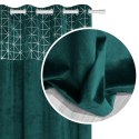 Zasłona 140x250 Glossy turkusowa ciemna srebrna welurowa gotowa na przelotkach Zasłona 140x250 Glossy turkusowa ciemna srebrna welurowa gotowa na przelotkach