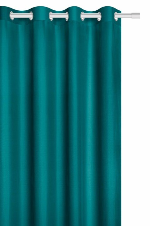Zasłona gotowa 140x250 turkusowa na przelotkach Viva do salonu Zasłona gotowa 140x250 turkusowa na przelotkach Viva do salonu