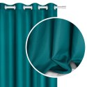 Zasłona gotowa 140x250 turkusowa na przelotkach Viva do salonu Zasłona gotowa 140x250 turkusowa na przelotkach Viva do salonu