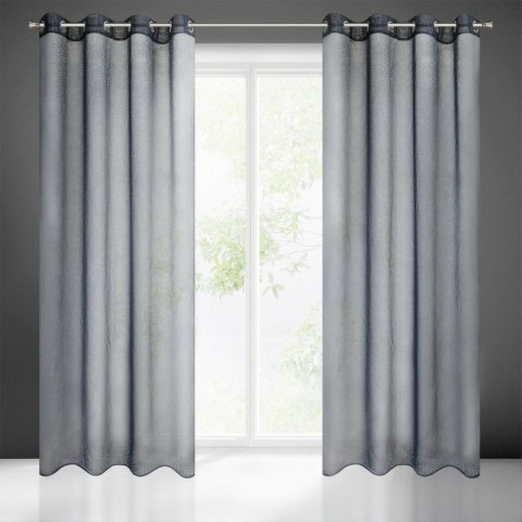 Firana 140x250 Madie granatowa cekiny gotowa na przelotkach Eurofirany Firana 140x250 Madie granatowa cekiny gotowa na przelotkach Eurofirany