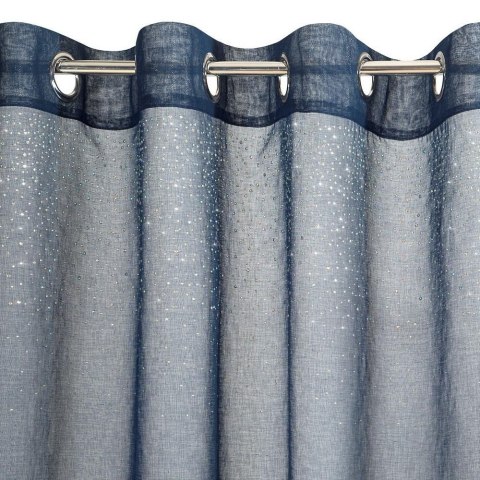 Firana 140x250 Madie granatowa cekiny gotowa na przelotkach Eurofirany Firana 140x250 Madie granatowa cekiny gotowa na przelotkach Eurofirany