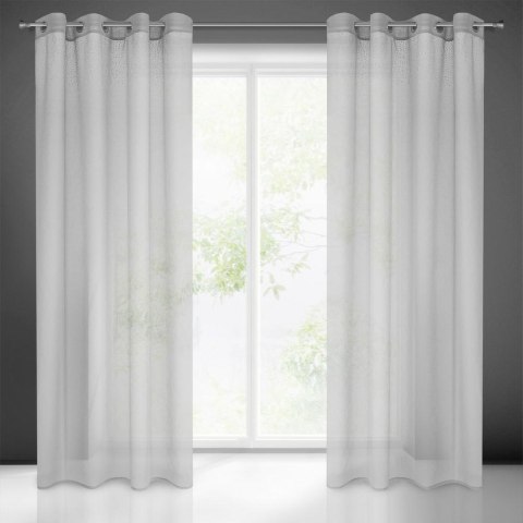 Firana 140x250 Madlen srebrna cekiny gotowa na przelotkach Eurofirany Firana 140x250 Madlen srebrna cekiny gotowa na przelotkach Eurofirany