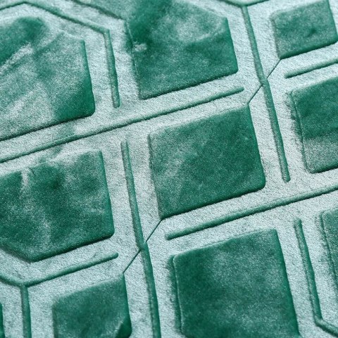 Koc akrylowy 160x200 Vito zielony butelkowy tłoczony geometryczny narzuta dekoracyjna Koc akrylowy 160x200 Vito zielony butelkowy tłoczony geometryczny narzuta dekoracyjna