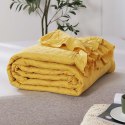 Narzuta z falbanką 160x220 Ruffy musztardowa Ruffy falbanka romby glamour dekoracyjna Narzuta z falbanką 160x220 Ruffy musztardowa Ruffy falbanka romby glamour dekoracyjna