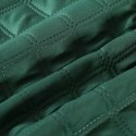 Narzuta z falbanką 160x220 Ruffy zielona butelkowa falbanka romby glamour dekoracyjna Narzuta z falbanką 160x220 Ruffy zielona butelkowa falbanka romby glamour dekoracyjna