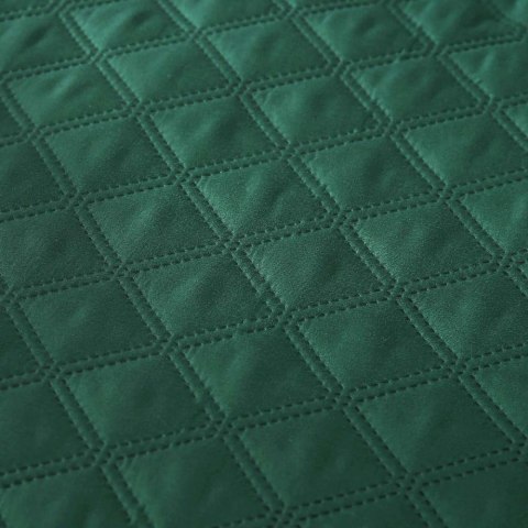 Narzuta z falbanką 160x220 Ruffy zielona butelkowa falbanka romby glamour dekoracyjna Narzuta z falbanką 160x220 Ruffy zielona butelkowa falbanka romby glamour dekoracyjna