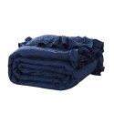 Narzuta z falbanką 200x220 Ruffy granatowa falbanka romby glamour dekoracyjna Narzuta z falbanką 200x220 Ruffy granatowa falbanka romby glamour dekoracyjna