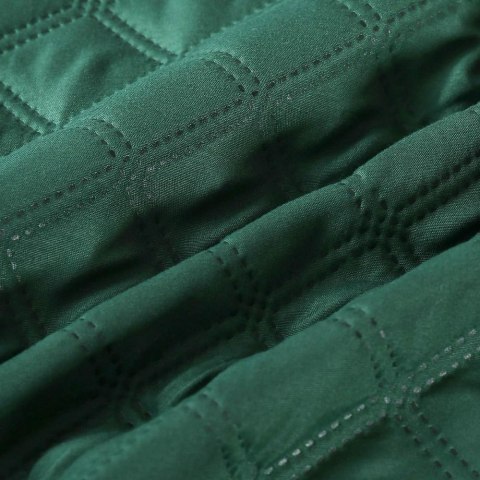 Narzuta z falbanką 240x220 Ruffy zielona butelkowa falbanka romby glamour dekoracyjna Narzuta z falbanką 240x220 Ruffy zielona butelkowa falbanka romby glamour dekoracyjna