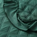 Narzuta z falbanką 240x220 Ruffy zielona butelkowa falbanka romby glamour dekoracyjna Narzuta z falbanką 240x220 Ruffy zielona butelkowa falbanka romby glamour dekoracyjna