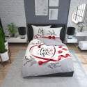 Pościel bawełniana 160x200 3505 A Love You serca usta szara biała czerwona Miłość jest w powietrzu dla pary Holland Pościel bawełniana 160x200 3505 A Love You serca usta szara biała czerwona Miłość jest w powietrzu dla pary Holland