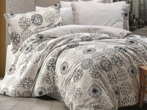 Pościel bawełniana 160x200 Arabella 1 szara biała czarna kółka Cottonlove Exclusive Pościel bawełniana 160x200 Arabella 1 szara biała czarna kółka Cottonlove Exclusive