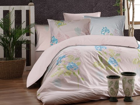Pościel bawełniana 160x200 Ortanca Pink biała różowa pudrowa turkusowa zielona kwiaty Cottonlove Exclusive Pościel bawełniana 160x200 Ortanca Pink biała różowa pudrowa turkusowa zielona kwiaty Cottonlove Exclusive
