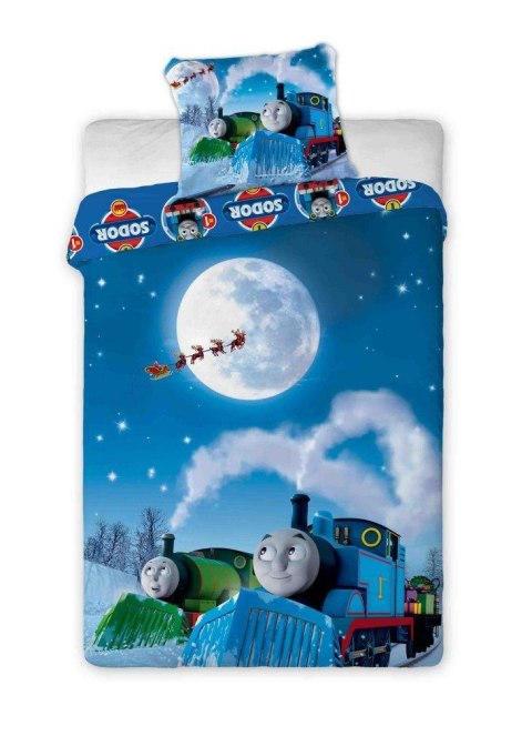 Pościel bawełniana 160x200 Tomek i Przyjaciele 0777 niebieska lokomotywa księżyc Thomas and friends pociąg ciuchcia Pościel bawełniana 160x200 Tomek i Przyjaciele 0777 niebieska lokomotywa księżyc Thomas and friends pociąg ciuchcia