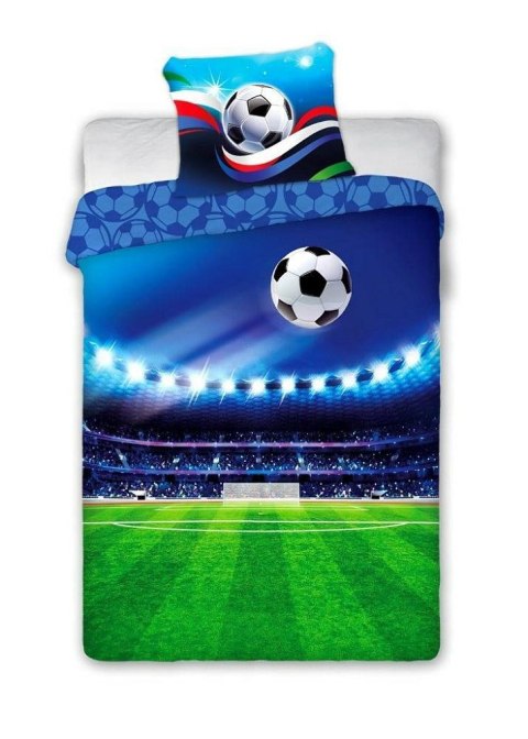 Pościel bawełniana 160x200 boisko Piłka nożna młodzieżowa 013 piłki piłkarska stadion bramka football niebieska zielona 7049 Pościel bawełniana 160x200 boisko Piłka nożna młodzieżowa 013 piłki piłkarska stadion bramka football niebieska zielona 7049