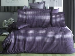 Pościel satynowa 160x200 Sortie w pudełku fioletowa grochy Luxury