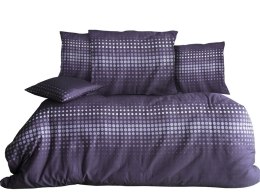 Pościel satynowa 160x200 Sortie w pudełku fioletowa grochy Luxury