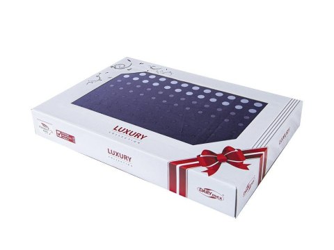 Pościel satynowa 160x200 Sortie w pudełku fioletowa grochy Luxury Pościel satynowa 160x200 Sortie w pudełku fioletowa grochy Luxury