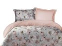 Pościel satynowa 220x200 Erde w pudełku kwiaty róże szara różowa pudrowa dwustronna Luxury Premium Pościel satynowa 220x200 Erde w pudełku kwiaty róże szara różowa pudrowa dwustronna Luxury Premium