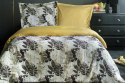 Pościel satynowa 220x200 Olivia w pudełku liście szara musztardowa dwustronna Luxury Premium Pościel satynowa 220x200 Olivia w pudełku liście szara musztardowa dwustronna Luxury Premium