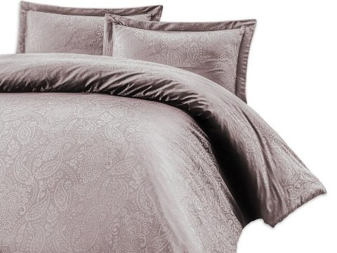 Pościel satynowa 220x200 Sal lililowa jasna w pudełku żakardowa ornamenty orientalna Luxury Premium Pościel satynowa 220x200 Sal lililowa jasna w pudełku żakardowa ornamenty orientalna Luxury Premium