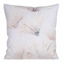 Poszewka dekoracyjna 45x45 Velvet 8 kwiaty biała beżowa liście miłorzębu welurowa Eurofirany Poszewka dekoracyjna 45x45 Velvet 8 kwiaty biała beżowa liście miłorzębu welurowa Eurofirany