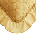 Poszewka z falbanką 45x45 Ruffy musztardowa falbanka romby glamour dekoracyjna do narzuty Poszewka z falbanką 45x45 Ruffy musztardowa falbanka romby glamour dekoracyjna do narzuty