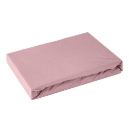 Prześcieradło jersey z gumką 160x200 pudrowe na wysoki materac 30 cm 125 g/m2