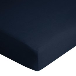 Prześcieradło jersey z gumką 90x200 granatowe na wysoki materac 25 cm 125 g/m2