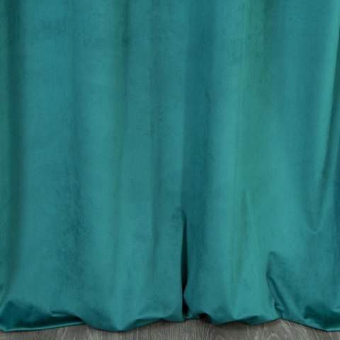 Zasłona 140x250 Hazel turkusowa srebrna romby welurowa gotowa na przelotkach Eurofirany Zasłona 140x250 Hazel turkusowa srebrna romby welurowa gotowa na przelotkach Eurofirany