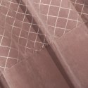 Zasłona 140x250 Karina 2 różowa srebrna romby welurowa gotowa na przelotkach Eurofirany Zasłona 140x250 Karina 2 różowa srebrna romby welurowa gotowa na przelotkach Eurofirany