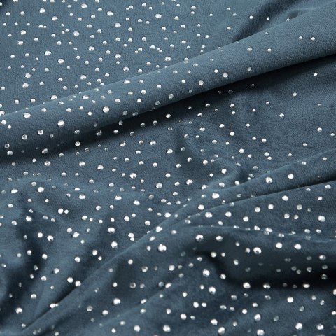 Zasłona 140x270 Aurora granatowa ciemna cekiny welurowa gotowa na taśmie Eurofirany Zasłona 140x270 Aurora granatowa ciemna cekiny welurowa gotowa na taśmie Eurofirany