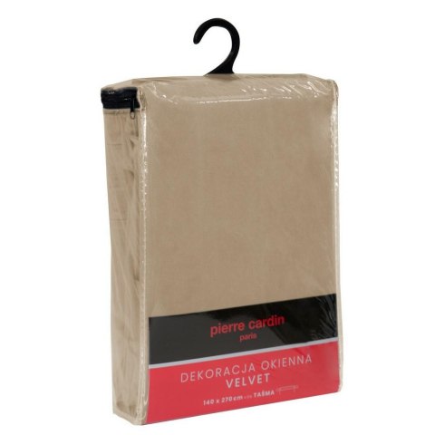 Zasłona 140x270 Sibel capucino welurowa gotowa na taśmie Pierre Cardin Zasłona 140x270 Sibel capucino welurowa gotowa na taśmie Pierre Cardin