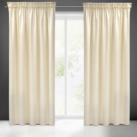 Zasłona 140x270 Sibel kremowa welurowa gotowa na taśmie Pierre Cardin Zasłona 140x270 Sibel kremowa welurowa gotowa na taśmie Pierre Cardin
