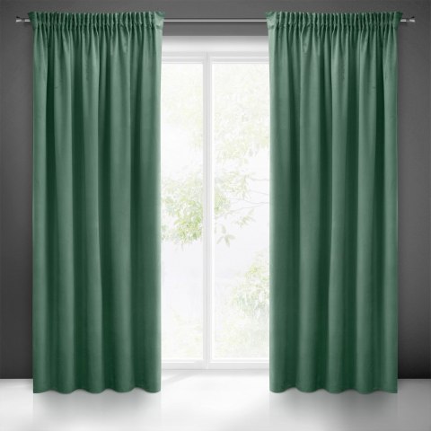 Zasłona 140x270 Sibel miętowa ciemna welurowa gotowa na taśmie Pierre Cardin Zasłona 140x270 Sibel miętowa ciemna welurowa gotowa na taśmie Pierre Cardin