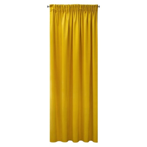 Zasłona 140x270 Sibel musztardowa welurowa gotowa na taśmie Pierre Cardin Zasłona 140x270 Sibel musztardowa welurowa gotowa na taśmie Pierre Cardin