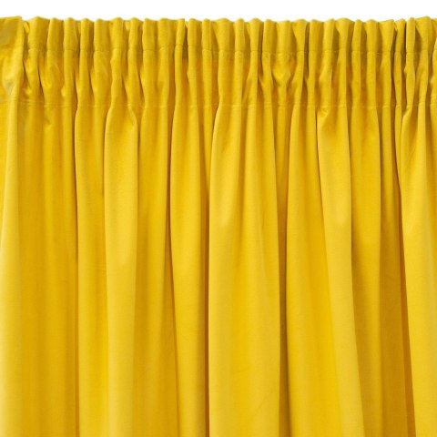 Zasłona 140x270 Sibel musztardowa welurowa gotowa na taśmie Pierre Cardin Zasłona 140x270 Sibel musztardowa welurowa gotowa na taśmie Pierre Cardin