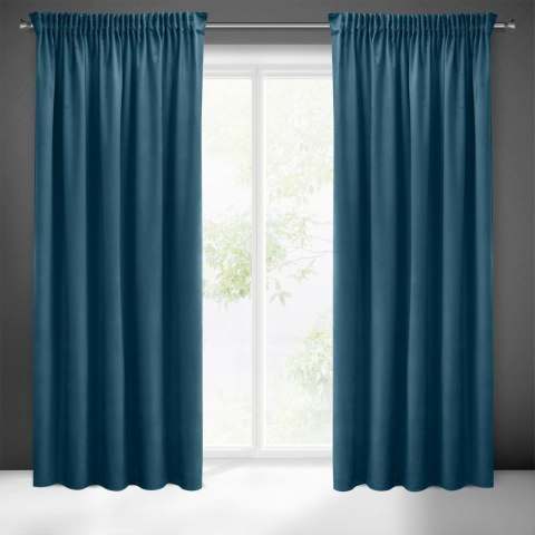 Zasłona 140x270 Sibel niebieska ciemna welurowa gotowa na taśmie Pierre Cardin Zasłona 140x270 Sibel niebieska ciemna welurowa gotowa na taśmie Pierre Cardin