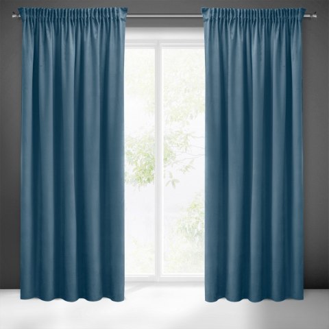 Zasłona 140x270 Sibel niebieska welurowa gotowa na taśmie Pierre Cardin Zasłona 140x270 Sibel niebieska welurowa gotowa na taśmie Pierre Cardin