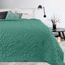 Narzuta dekoracyjna 170x210 Alara 4 turkusowa wzór w kwiaty