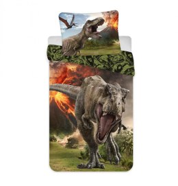Pościel bawełniana 140x200 Park Jurajski dinozaur wulkan 6762 Jurassic Park poszewka 70x90