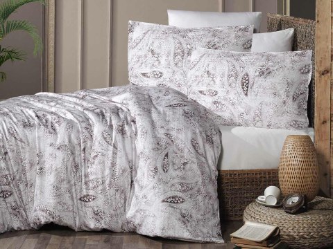 Pościel satynowa 160x200 Luna ornamenty brązowa beżowa biała orientalna Exclusive Pościel satynowa 160x200 Luna ornamenty brązowa beżowa biała orientalna Exclusive