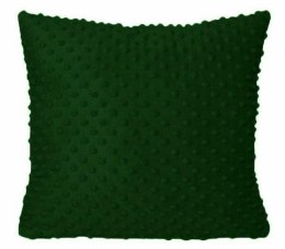 Poszewka dekoracyjna 40x40 Minky zielona butelkowa 49