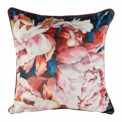 Poszewka dekoracyjna 45x45 Velvet 24 kwiaty granatowa czerwona welurowa Eurofirany Poszewka dekoracyjna 45x45 Velvet 24 kwiaty granatowa czerwona welurowa Eurofirany